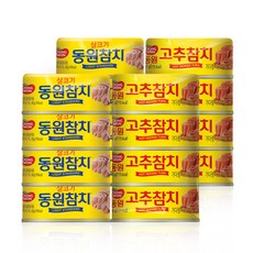 동원 반반참치 살코기참치+고추참치, 16개, 90g