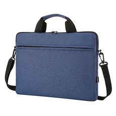 포시픽 심플한 베이직 스트랩 버클 노트북 가방, 블루