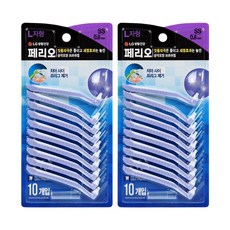 페리오 치간칫솔 L자형 SS 0.8mm, 10개입, 2개