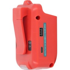 광컨버터 오디오 신호 변환기 200LM LED 조명이 장착된 18V 배터리 어댑터 C형 USB 출력 전동 공구 여러 개의 배터리와 호환되며 전기 유지보수에 이상적이며 실외용입니, 1개