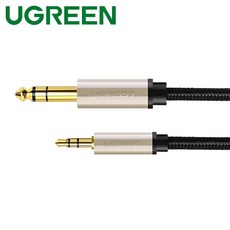 유그린 AUX 스테레오 3.5 to 5.5 (6.5) TRS 케이블 3m U-10629, 1개