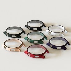 갤럭시워치5 하이브리드 강화유리 풀커버 케이스 40mm 44mm, 갤럭시워치5 (40mm), 로즈골드
