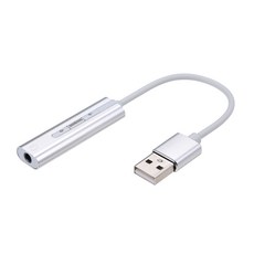 Docooler USB 외장형 사운드 카드 독립적 인 전화 마이크 K 노래 노트북 컴퓨터 오디오 인터페이스 컨버터 스위치 7.1 실버, 은