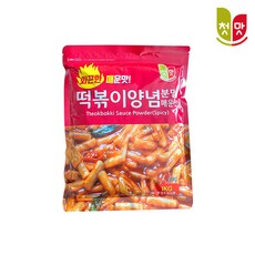 [청우] 첫맛 떡볶이 양념 분말 소스 매운맛 국물 학교앞, 1kg, 2개