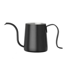 스테스 백조 목 커피 포트 걸이식 이어 주전자 핸드 브루 티, 4.Black, 1개