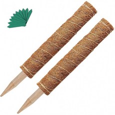 울러브모스폴 2팩 17.7인치 Coir Totem Pole 15pcs 플랜트 라벨이 부착된 플랜트 지지 확장용 : 가든 &amp; 아웃도어, 단일옵션