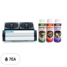 수아쿠아 노블 각도조절 쿨링팬 2구 + 원터치약품 120ml x 3종 관상어용품세트, 7세트