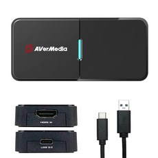 에버미디어 AVerMedia BU113 라이브 스트리머 캡 4K HDMI DSLR 비디오 캡처 카드 콘텐츠 제작용 - 2160p30으로 및 스트리밍 1080p60 HDR USB T, Live Streamer CAP 4K, 1개