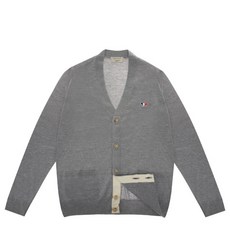 [메종키츠네] 20FW FU00501KT1036 GRM 그레이 울 트리칼라 폭스 패치 클래