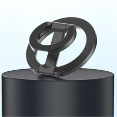 미블룸 초강력 맥세이프 헬스장 초슬림 메탈 양면자석 그립 스마트링 거치대, 1개, 블랙 1개, 블랙