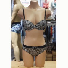 리바이스바디웨어 리바이스바디웨어 로고 스킨 여성브라헴팬티세트 LSWBW761PW761