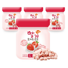 짱죽 사과 요거트큐브 간식, 딸기, 4개입