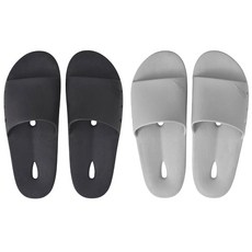 1+1 국산 호텔 발편한 미끄럼방지 다용도 거실 화장실 욕실화 슬리퍼, 1개, 차콜+그레이