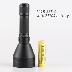 Convoy L21B SFT40 21700 손전등 경량 장거리 배터리 포함, Molicel P42A, 5000K, 1개