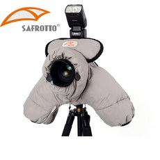 DSLR 카메라 방한커버 케이스 야외촬영 패딩 보호덮개, 1개, 그레이 L (깃털 방수원단)