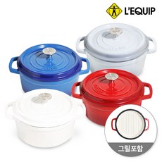 [미개봉단순반품 S급 리퍼][리큅] 더치오븐 무쇠냄비 22cm LPI-22 통주물냄비,