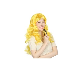 파티가발 이벤트가발 학생 성인 연극 발표회 분장 가발 코믹가발, 웨이브 옐로우