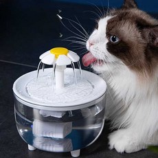 고양이 자동 음수기 강아지 급수기 음수대 펫 캣 물, 화이트+특수전원어댑터, 1개