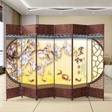 가벽설치 칸막이 원목 원룸 라탄 파티션 사무이동병풍차단접대바퀴밀당, 01 1.5미터 높이[한짝 값]