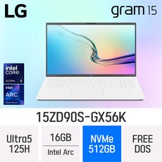 LG전자 2024 그램15 15ZD90S-GX56K, FREEDOS, 16GB, 512GB, 화이트