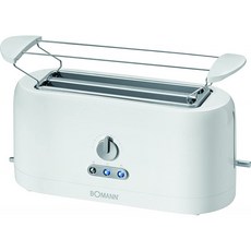 보만 TA 245 CB 토스터 4 슬라이스 3 기능 가방 워머 1400 W 화이트, 단일옵션