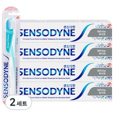 센소다인 화이트 치약 113gx4개+센소다인 딥클린 칫솔 1개, 2세트