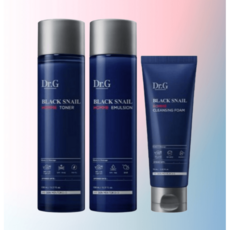 닥터지 블랙 스네일 옴므 프레스티지 3종세트(토너150ml+에멀전150ml+클렌징폼70ml), 1개 - 닥터지옴므