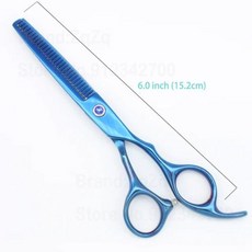 ZqZq 미용 가위 6 인치 헤어 전문 이발 절단 스타일링 도구 전단, [14] Blue Thinning, 1개, 13.Blue Thinning