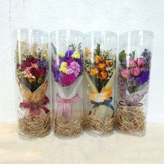 PVC 투명 원통 케이스 8x25cm 5p 원통용기 선물케이스, 1개