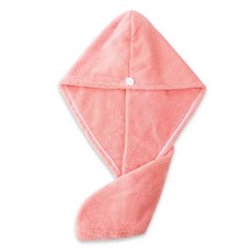 빠른 건조 헤어 타올 모자 모자 소녀의 머리 건조 모자 목욕 모자 마이크로 화이버 솔리드 타올 캡 슈퍼 흡수 터번 헤어 드라이 캡, 분홍색, 1개