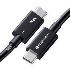 CableMatters 인텔 인증 썬더볼트5 케이블 80Gbps 240W USB4 DP2.1 썬더볼트 3 4 지원 세계최초 맥북 M4 Pro GEN4, 30cm, 1개