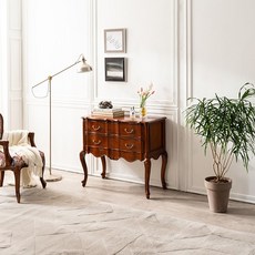 [KT알파쇼핑]수입 프렌치 엔틱가구 원목 보노 엔틱 2단 콘솔 서랍장, 단품