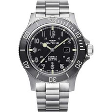 Glycine Combat sub 48 Mens Analog Swiss Automatic Watch with Stainless Steel Bracelet GL0095 PROD800