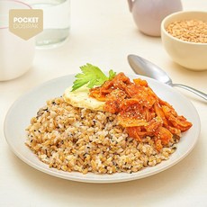 [포켓도시락] 귀리잡곡밥 계란&김치볶음 10팩, S세트9)10팩