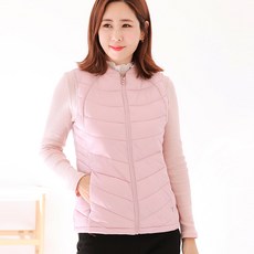 백합사 엄마옷 여성용 웰론 라운드넥 패딩조끼[SV-1708]