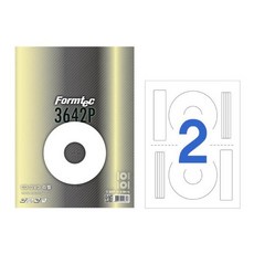 [7FY_9K]_폼텍 라벨CD2칸100매 CL-3642P CD_DVD용 복사용지 지류 _88818EA!