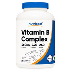  뉴트리코스트 비타민 B 콤플렉스 460mg 캡슐 240캡슐 1서빙 460mg 240회분 Vitamin B Complex Capsules [460 MG] [240 CAPS], 240정, 1개 