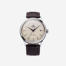 [정품 보증] 오리엔트 밤비노 38mm 오토메틱 스테인리스 스틸 레더 브라운 베이지 다이얼 Orient Bambino 38mm