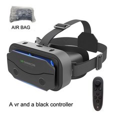 VR안경 VR기기 가상현실 헤드셋 스마트폰 리모콘포함, VR BLACK(에어포장)박스X, 1개