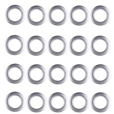 Lasenersm 20 개 커튼 그로 메트 플라스틱 침묵의 슬라이딩 커튼 그로 메트 내경 1-9 16 (4cm) 커튼 작은 구멍 반지 나노 스케일 저잡음 로마 링 실버, 본상품
