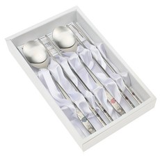테이블아트 제니퍼로즈 수저 부부세트, 스푼 2p + 젓가락 2p, 1개 4p (스푼 2p, 젓가락 2p), 1개