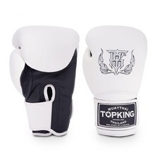 Top King Gloves Super Double Tone Black 14oz. 350489, 화이트