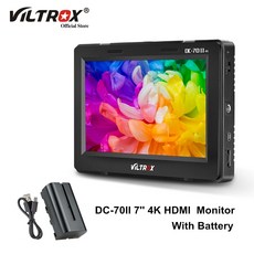 프리뷰 모니터 빌트록스 Viltrox dc-70 ii 7 인치 hd 카메라 비디오 디스플레이 용, 없음, 1개