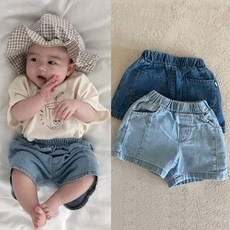 LL데님 아기 키즈 유아 청 데님 반바지 여름바지