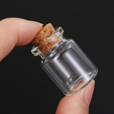 DIY 투명 미니 유리병 빈 메시지 위시 병 생일 웨딩 파티 홈 데코 코르크 포함, About 13x18mm, 10PCS