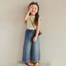  꼰띠키즈 여아용 엘리멘일자진 와이드 팬츠  상품 이미지