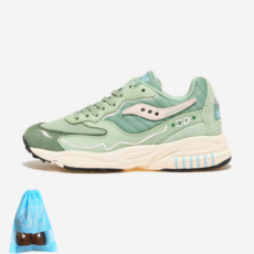 [saucony] 써코니 런닝화 운동화 3D 그리드 허리케인 프리미엄 그린 S70670-7 + 여행용파우치