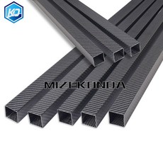 1Pcs 길이 1200mm 3K 전체 탄소 섬유 사각형 튜브 OD 능 직물 서리로 덥은 표면, 13 24x24x18mm, 1개