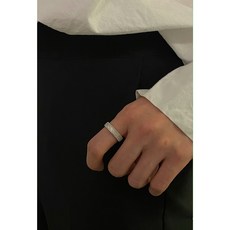 [애뮬렛] 더블라인 큐빅 가드링 925silver