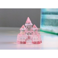1+1 핑크 유리성 어항 장식품 구피 네온테트라 금붕어 꾸미기 새우 예쁜 키우기, 2개